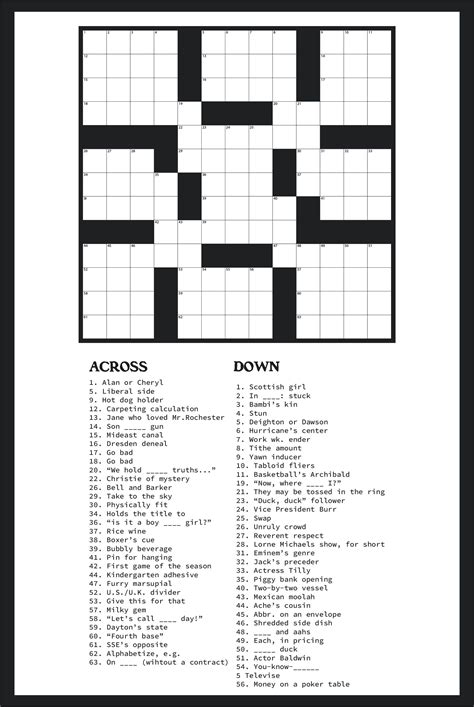 established standard crossword